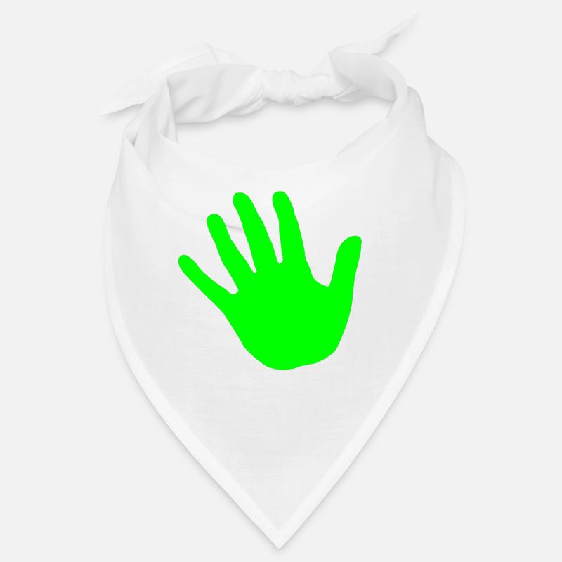 vert main - Bandana - blanc