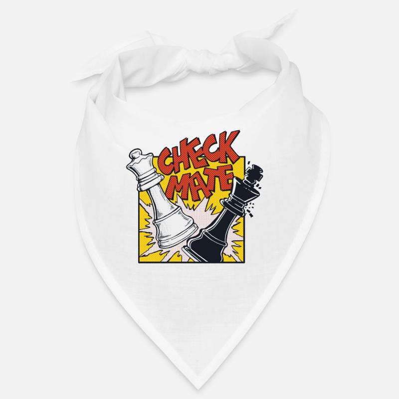 CHECKMATE (Schachmatt) - Bandana - blanc