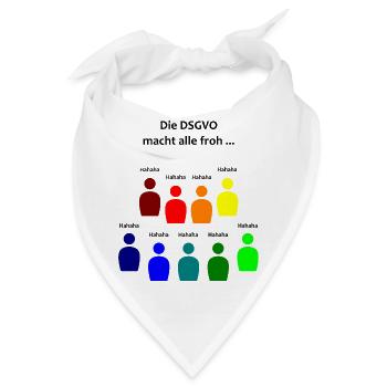 DSGVO alle froh Datenschutz Unternehmer Jurist - Bandana - Weiß - Vorne