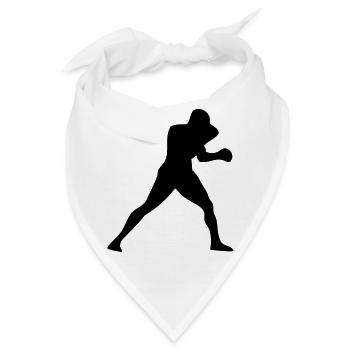 Boxer Silhouette - Bandana - Weiß - Vorne