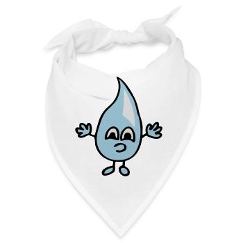 Kleiner Wassertropfen - Bandana - Weiß - Vorne