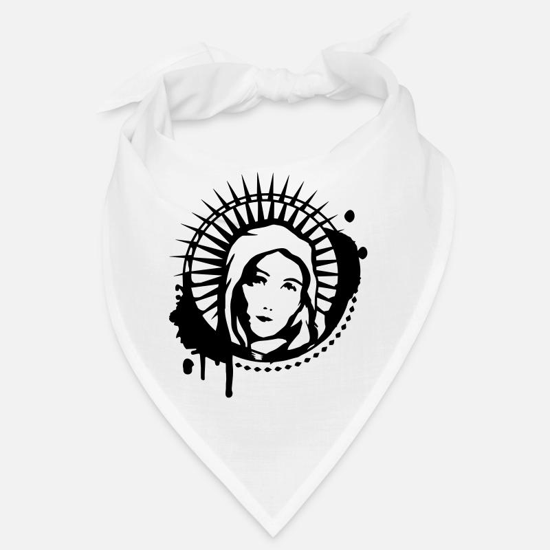 Holy Mary portrait graffiti stencil Bandana
