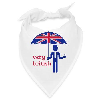 Very British (3C) - Bandana - Weiß - Vorne