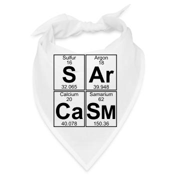 S-Ar-Ca-Sm (sarcasm) - Full - Bandana - Weiß - Vorne