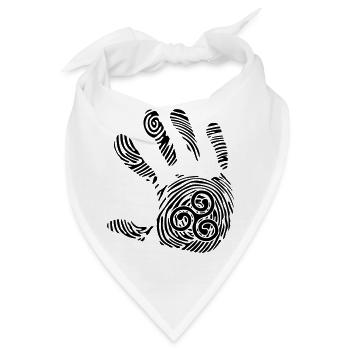 Abdruck bretonisch triskel symbol bretagne - Bandana - Weiß - Vorne