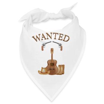 Cowboy Western Kostüm- Wilder Westen - Bandana - Weiß - Vorne