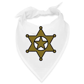 Sheriff Stern_se6 - Bandana - Weiß - Vorne