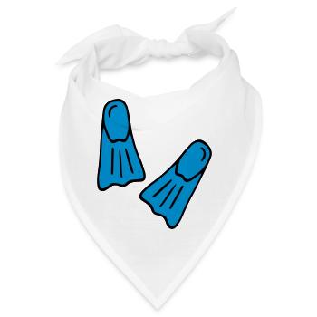 Lustige Geschenke für Taucher - Bandana - Weiß - Vorne