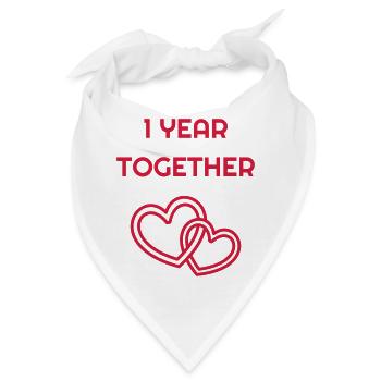 1 - Birthday Wedding - Marriage - Love - Wife - Bandana - Weiß - Vorne