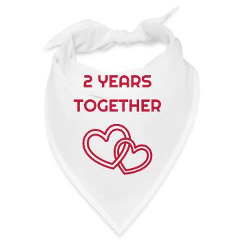 2 - Birthday Wedding - Marriage - Love - Wife - Bandana - Weiß - Vorne