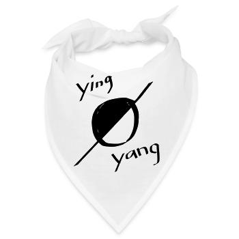Ying & Yang - Bandana - Weiß - Vorne
