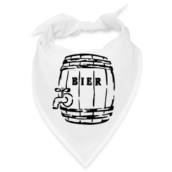 bierfass junggesellenabschied vatertag - Bandana - Weiß - Vorne