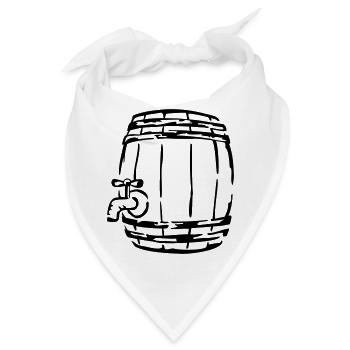 bierfass junggesellenabschied vatertag - Bandana - Weiß - Vorne