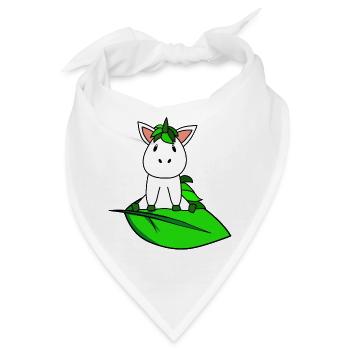 Bio Öko Einhorn - Bandana - Weiß - Vorne