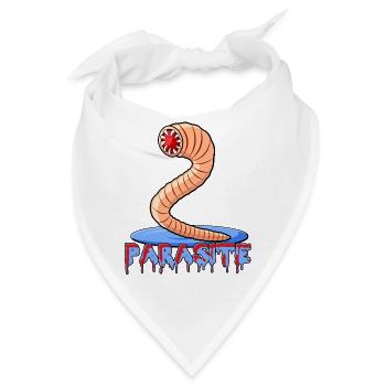 Parasit - Horrorparasit wie Ungeziefer - Bandana - Weiß - Vorne