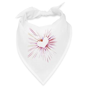 Supernova-Herz - Explosion der Farbe - Bandana - Weiß - Vorne