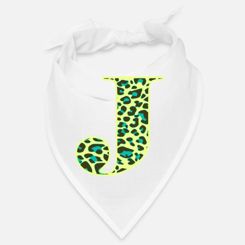 Buchstabe J Anfangsbuchstabe Initialen Leopard Leo Bandana
