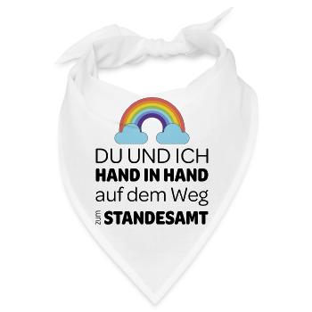Tolles Design um eine Heiratsantrag zu machen - Bandana - Weiß - Vorne