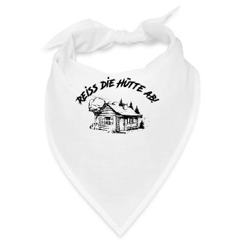Reiss die Hütte ab | Reiß die Hütte ab - Bandana - Weiß - Vorne