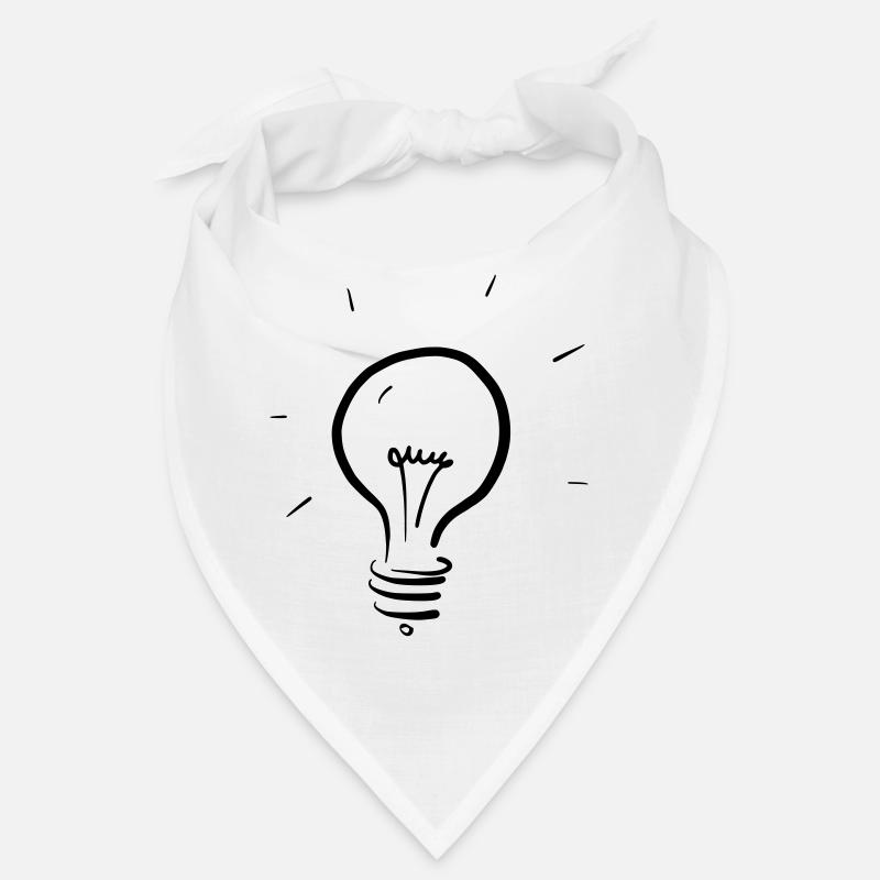 Lightbulb - Bandana - white
