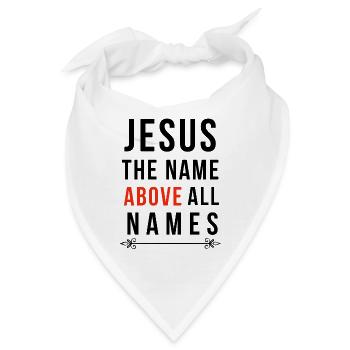 Jesus Jesus Jesus Christlich Christlich Christlich - Bandana - Weiß - Vorne