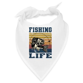 Fishing Life - Bandana - Weiß - Vorne