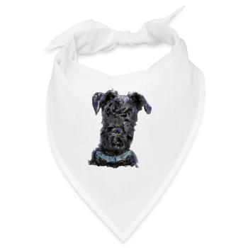 Kerry Blue Terrier - Bandana - Weiß - Vorne