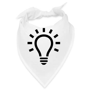 Glühlampe - Bandana - Weiß - Vorne