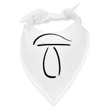 Strichpilz Steinpilz - Bandana - Weiß - Vorne