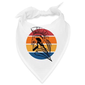 Sparta Kopf Sunset Krieger Kämpfer Spartaner Cool - Bandana - Weiß - Vorne