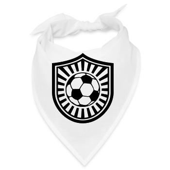 Fußball Emblem Personalisierbar Simpel Einfach - Bandana - Weiß - Vorne
