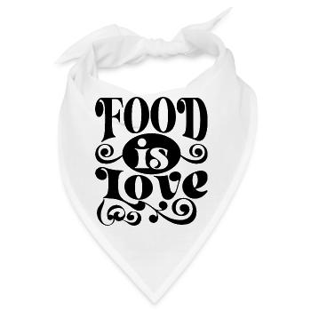 food is love - Bandana - Weiß - Vorne