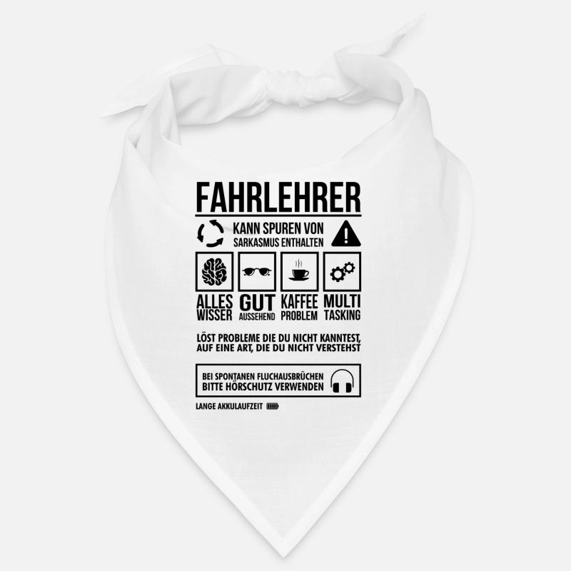 Fahrlehrer Black - Bandana - Weiß