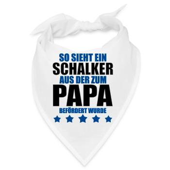 Schalker Papa | Schalke Vatertags Geschenkidee - Bandana - Weiß - Vorne