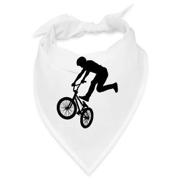 BMX / Bmx Bike / Fahrrad / Geschenk / Cyclist - Bandana - Weiß - Vorne