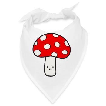 Pilz Fliegenpilz Glückspilz - Bandana - Weiß - Vorne