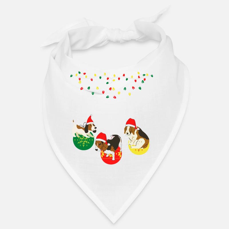 Beagle Weihnachten - Bandana - Weiß