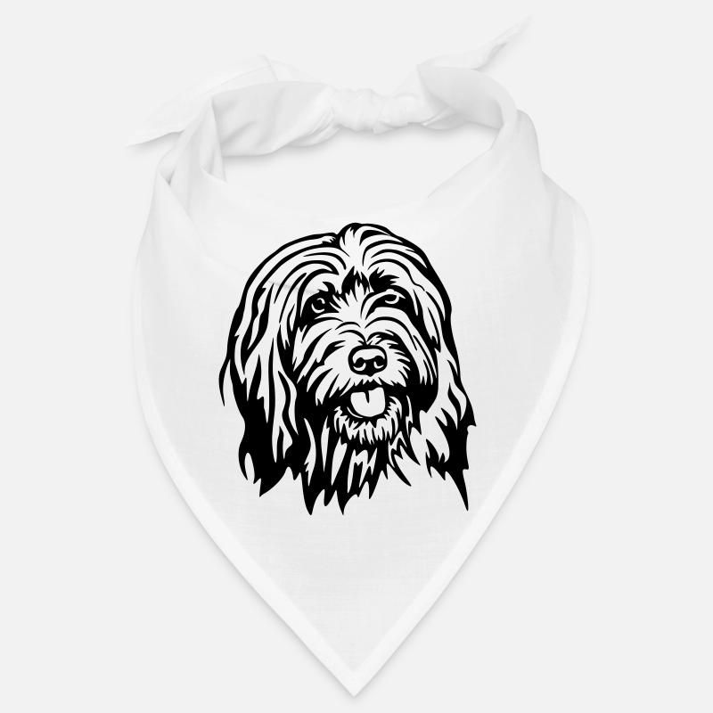 Gos d'atura Catala Kopf - Bandana - Weiß