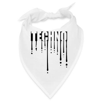 Tropfen Logo Techno - Bandana - Weiß - Vorne