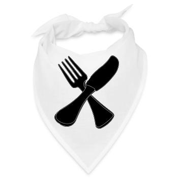 Besteck Messer und Gabel - Bandana - Weiß - Vorne