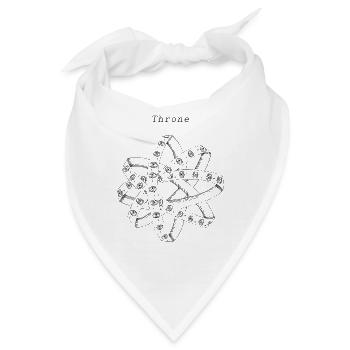 Thron Engel Throne Ophanim Tusche Illustration - Bandana - Weiß - Vorne