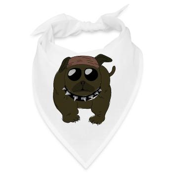 Böser Hund - Bandana - Weiß - Vorne