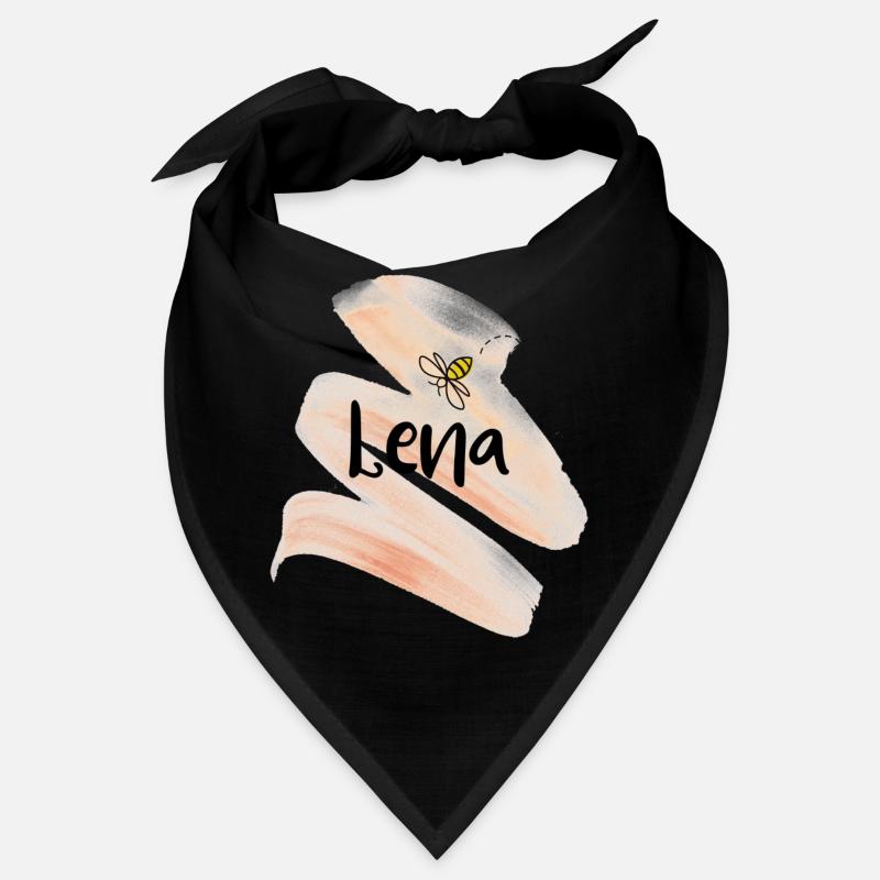 Lena Name mit Biene und Pinselstrich Pastell Bandana