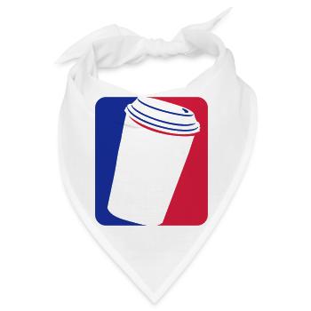 Blau Rot Kaffee Becher - Bandana - Weiß - Vorne
