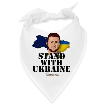 Alaska Ukraine Unterstützer T-Shirt Design - Bandana - Weiß - Vorne