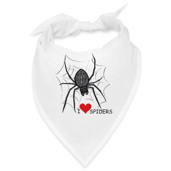 Spinne, Spinnennetz, Halloween - Bandana - Weiß - Vorne
