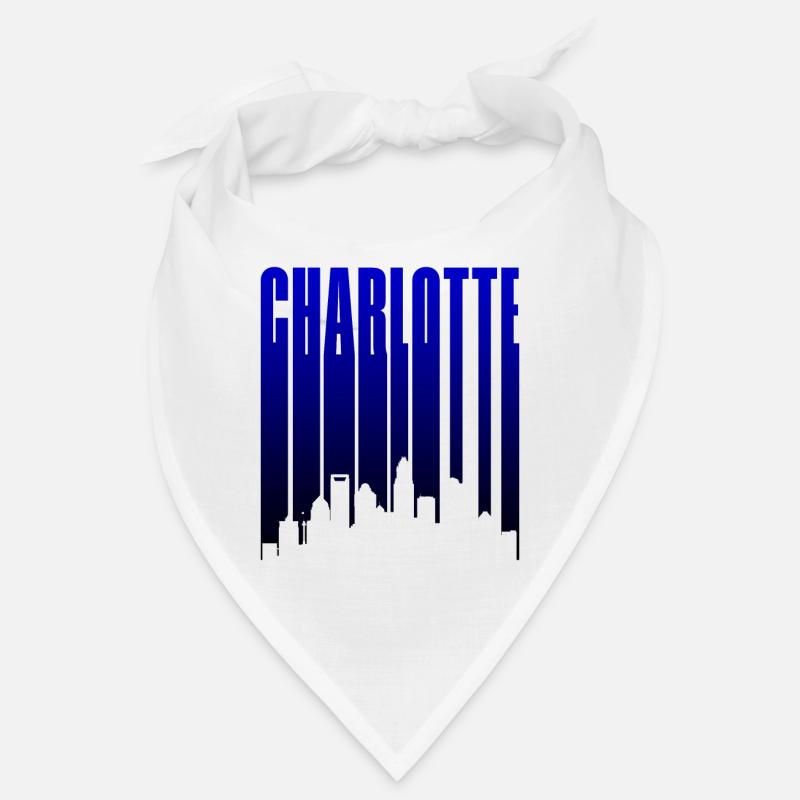 Charlotte Skyline Blue Gradient Bandana