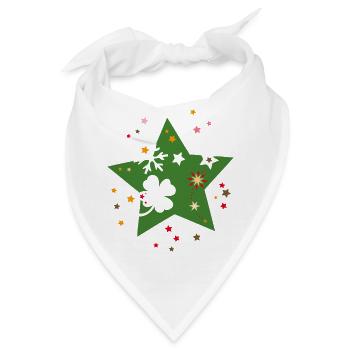 Weihnachtsstern - Bandana - Weiß - Vorne