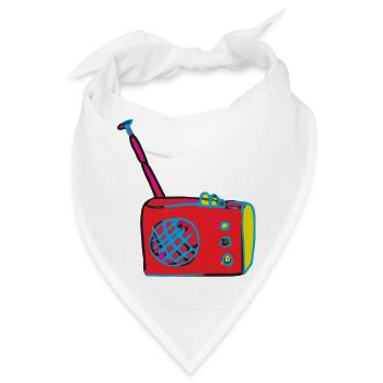 radio kunst - Bandana - Weiß - Vorne