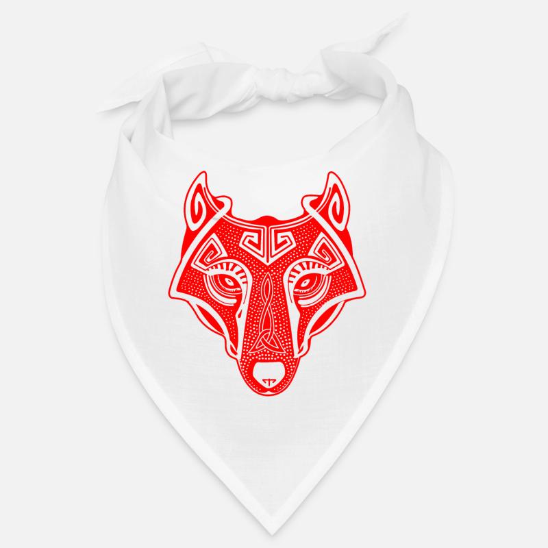 Viking Wolf red transparent Bandana